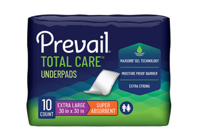 Prevail Incontinence Underpads, Super Absorbent, 30″ X 30″, 10count